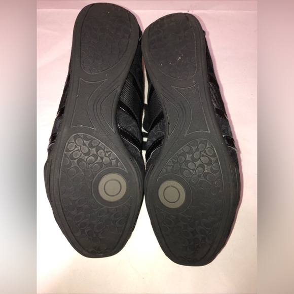 Coach New York Remonna Shoes Women’s Size 9 B Sneakers Lace Up Canvas Black - Picture 10 of 12